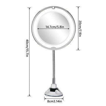 10X LED Magnifying Makeup Mirror 360° Rotation Tristar Online