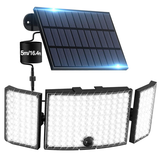 234 LED Solar Motion Sensor Light 5500K Cool Black Outdoor Security Flood Lamp Tristar Online
