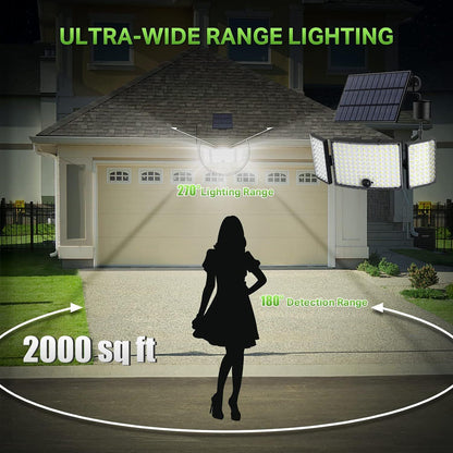 234 LED Solar Motion Sensor Light 5500K Cool Black Outdoor Security Flood Lamp Tristar Online