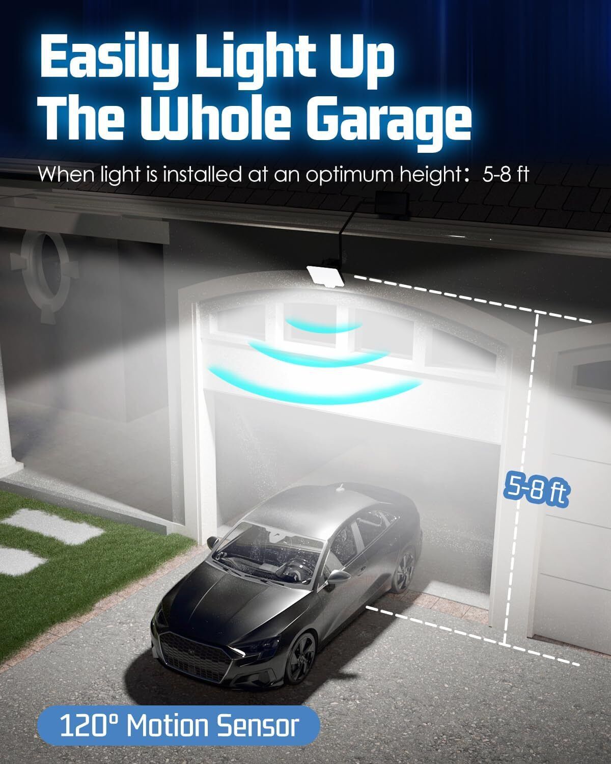 294 LED Solar Light Motion Sensor 6500K Black Outdoor Security Wall Flood Lamp Tristar Online