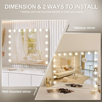 White Bluetooth Hollywood Mirror Rectangle Vanity Wall Light Tristar Online