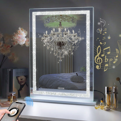 Crystal Vanity Mirror 80CM LED Bluetooth Magnifying Tristar Online