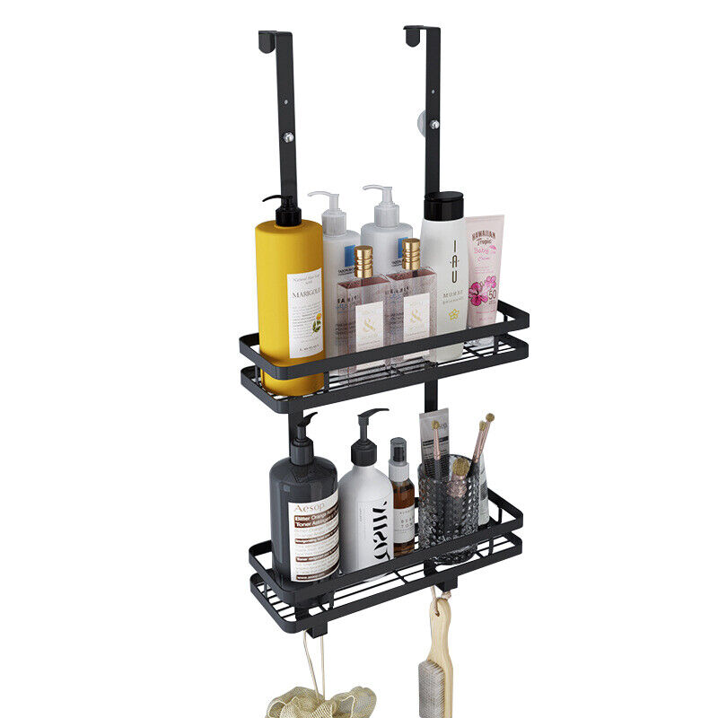 Black Aluminium Shower Caddy 74cm Hanging Storage Rack 35cm Tristar Online