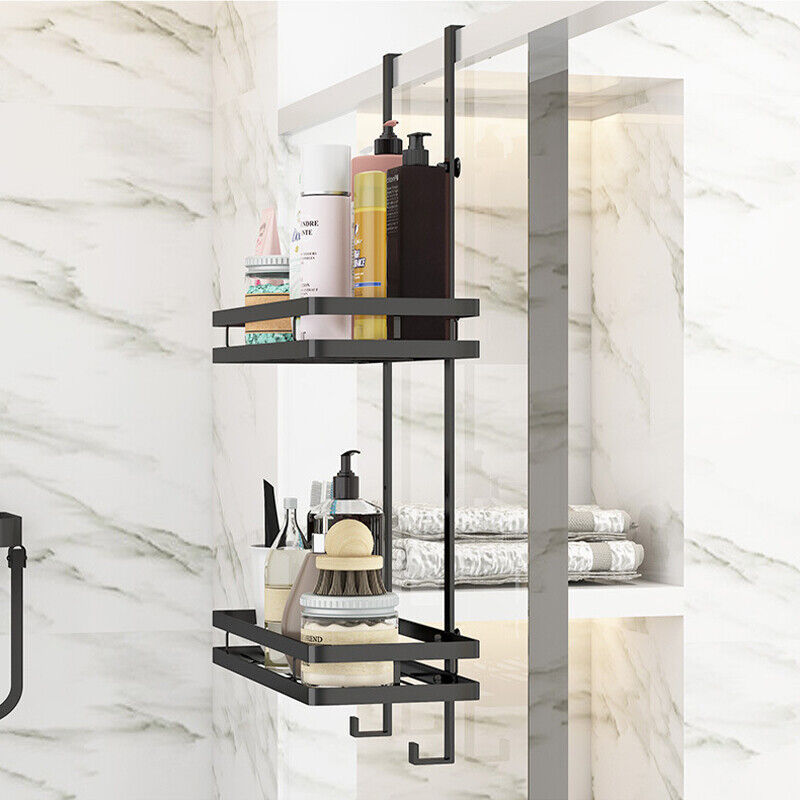 Black Aluminium Shower Caddy 74cm Hanging Storage Rack 35cm Tristar Online