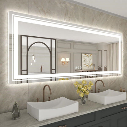 600x800mm LED Bathroom Mirror RBG Anti-Fog Aluminum Tristar Online