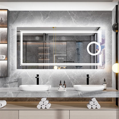 600x800mm LED Bathroom Mirror RBG Anti-Fog Aluminum Tristar Online