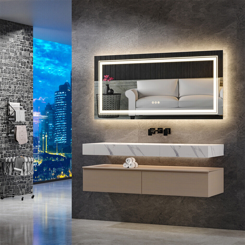1200x600mm LED Bathroom Mirror RGB Anti-Fog Shatterproof Tristar Online
