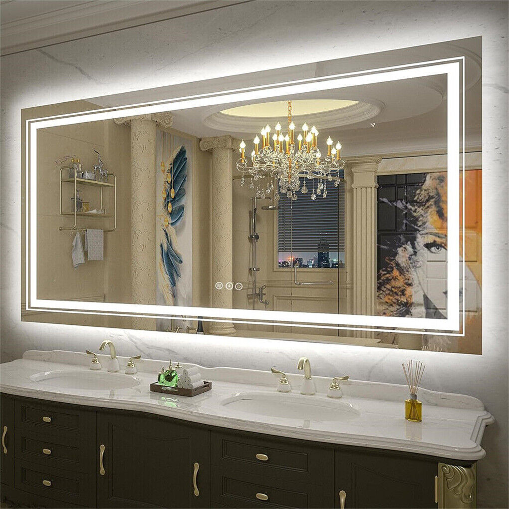 1400x700mm LED Bathroom Mirror RGB Anti-fog Aluminum Tristar Online