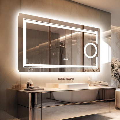 1200x600mm LED Bathroom Mirror Anti-fog Magnifying Tristar Online