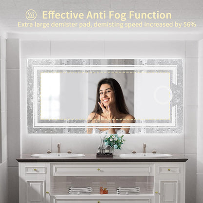 1200x600mm LED Bathroom Mirror Anti-fog Magnifying Tristar Online
