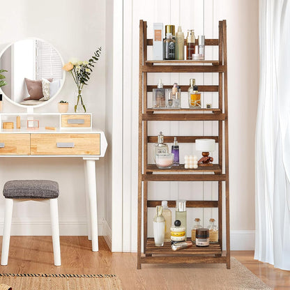 Rustic Wood 4 Tier Plant Stand Bookshelf 38CM Corner Shelf Tristar Online