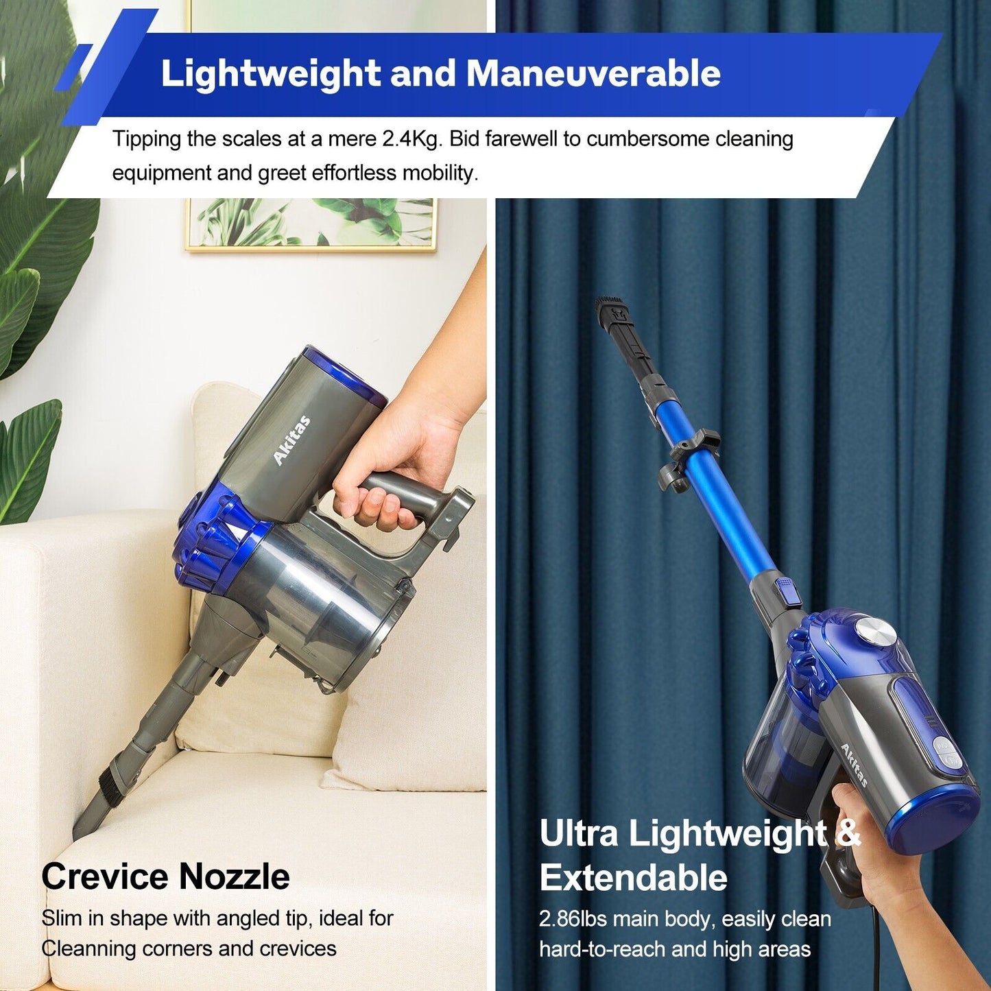 V8 150W Handheld Stick Vacuum Cleaner 40 Min Runtime LED Tristar Online