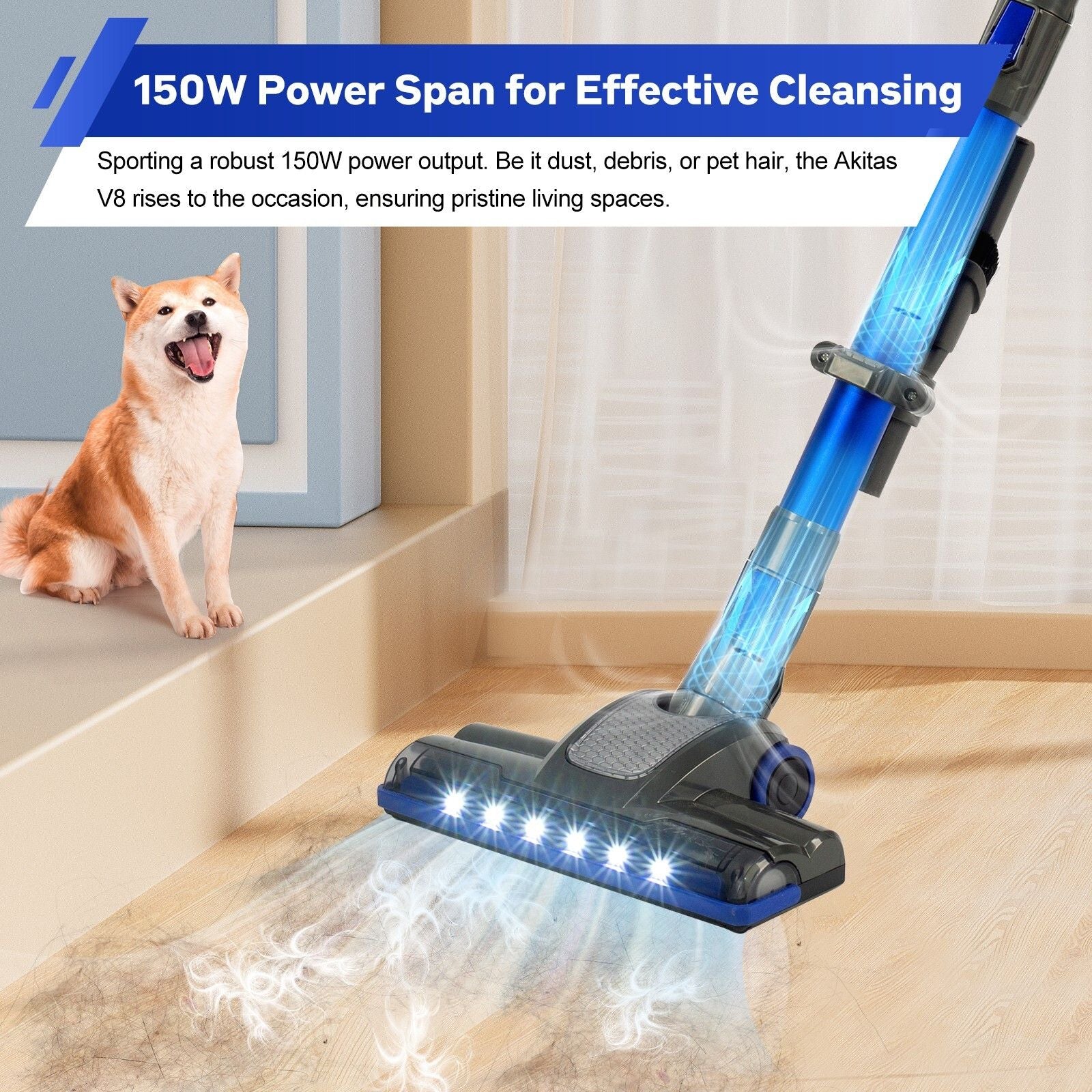 V8 150W Handheld Stick Vacuum Cleaner 40 Min Runtime LED Tristar Online