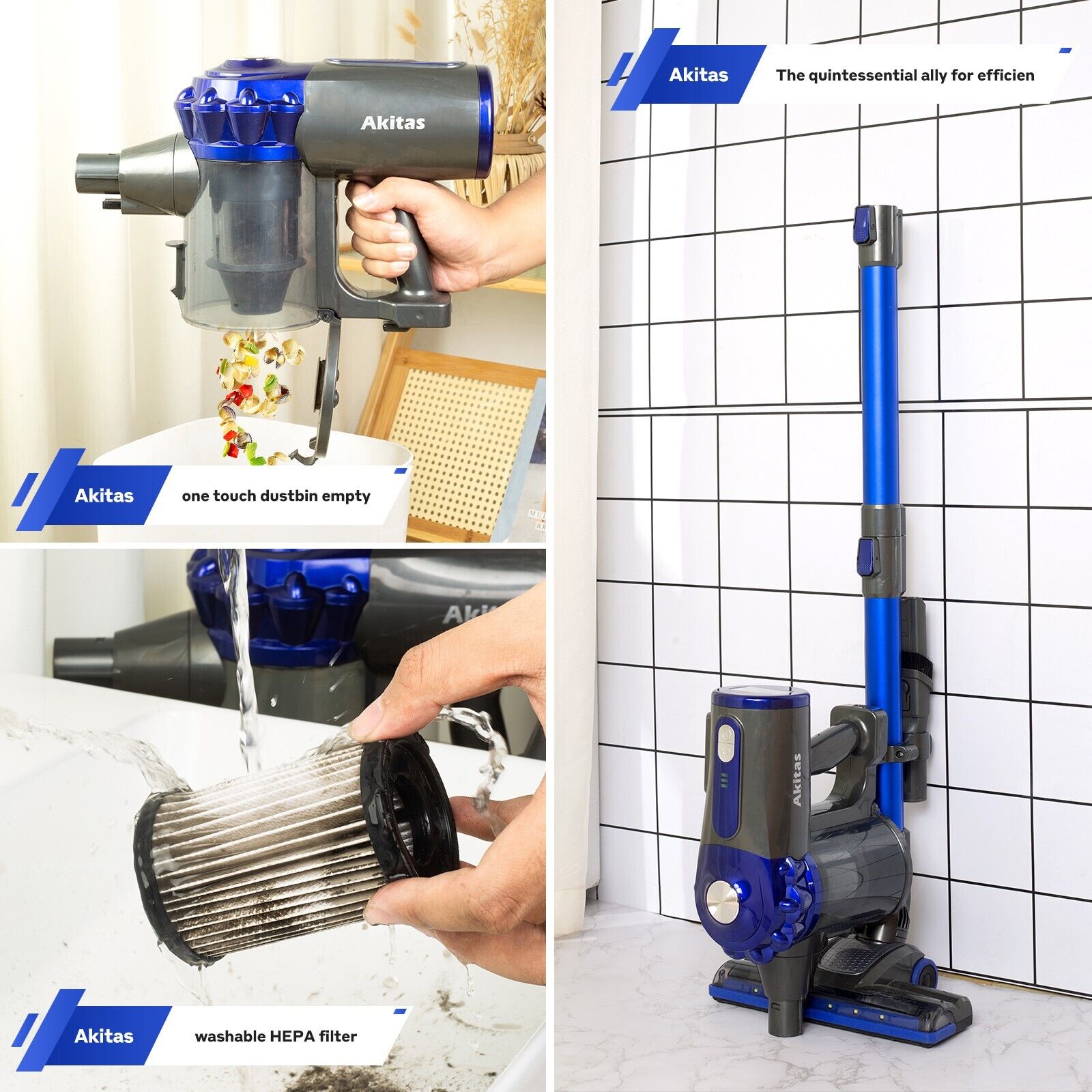 V8 150W Handheld Stick Vacuum Cleaner 40 Min Runtime LED Tristar Online