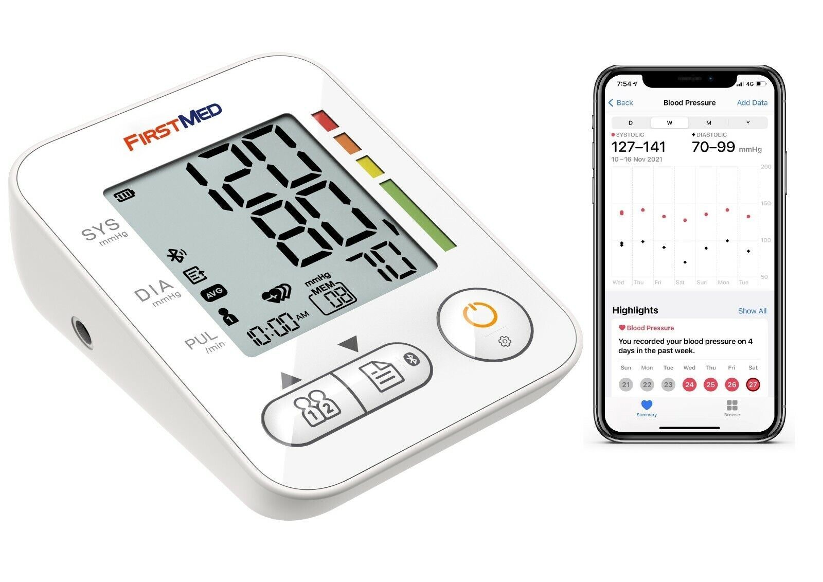 Bluetooth Blood Pressure Monitor, Auto Digital, 22-32cm Cuff Tristar Online