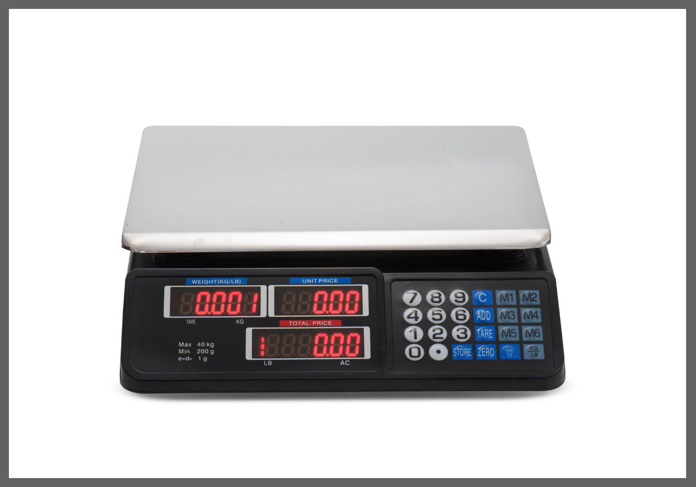 Digital Kitchen Scale 40kg 1g Increment Electronic Black Tristar Online