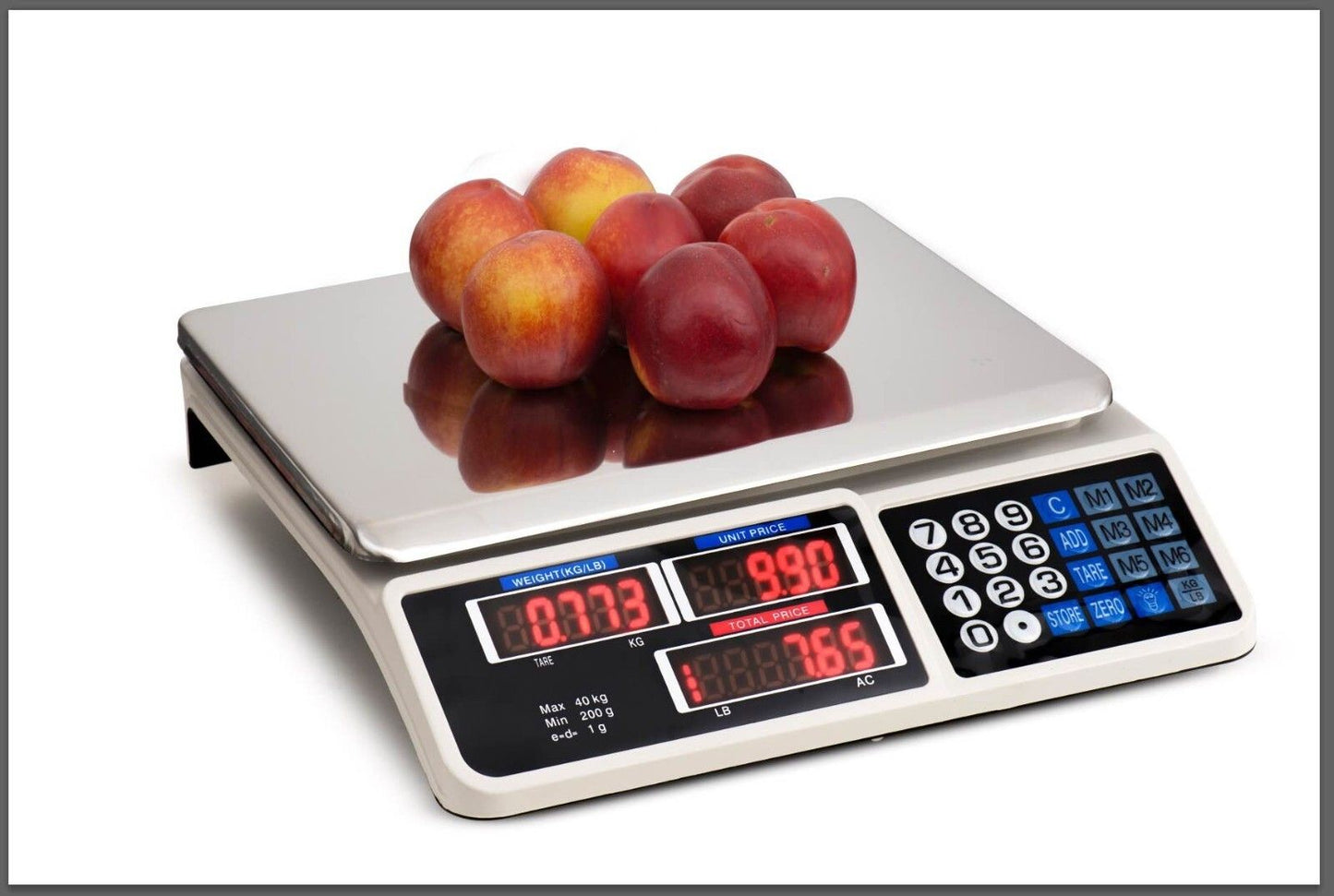 Digital Kitchen Scale Electronic 40KG 1g Increment White Tristar Online