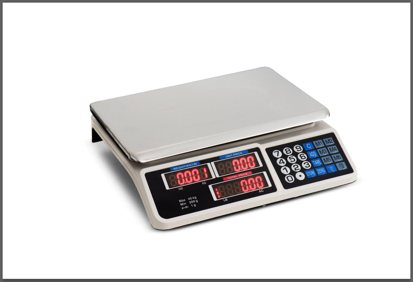 Digital Kitchen Scale Electronic 40KG 1g Increment White Tristar Online