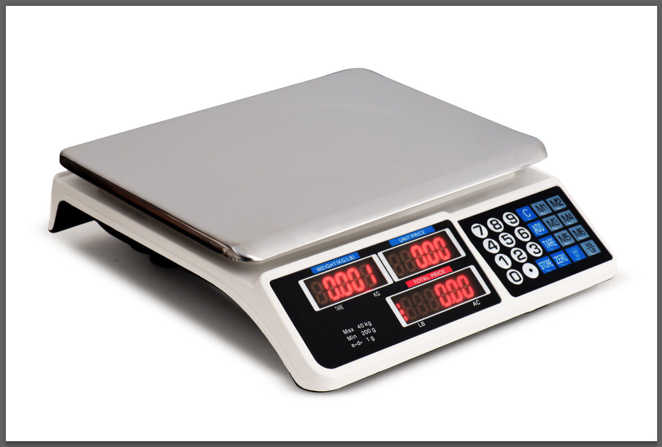 Digital Kitchen Scale Electronic 40KG 1g Increment White Tristar Online