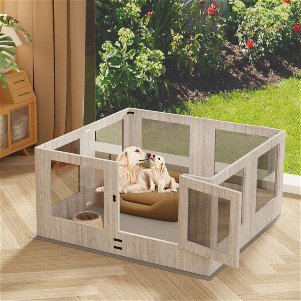 Large Dog Indoor Whelping Box, Tempered Glass & MDF Tristar Online