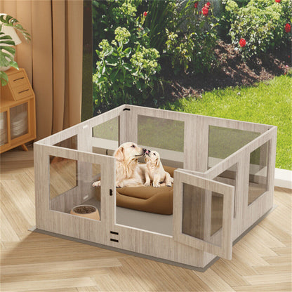 Large Dog Indoor Whelping Box, Tempered Glass & MDF Tristar Online