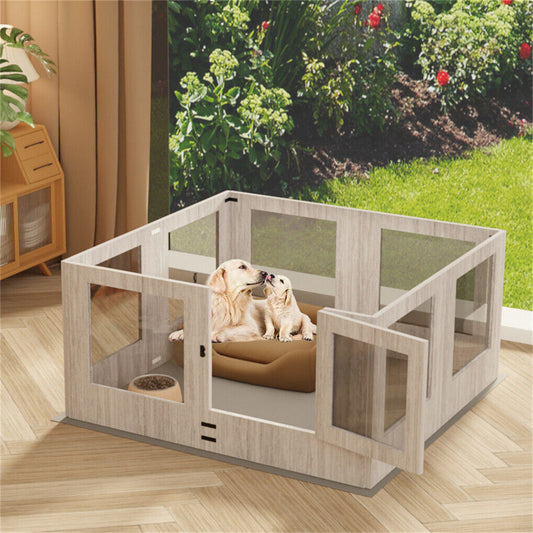 Large Dog Indoor Whelping Box, Tempered Glass & MDF Tristar Online