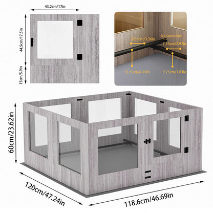 Large Dog Indoor Whelping Box, Tempered Glass & MDF Tristar Online