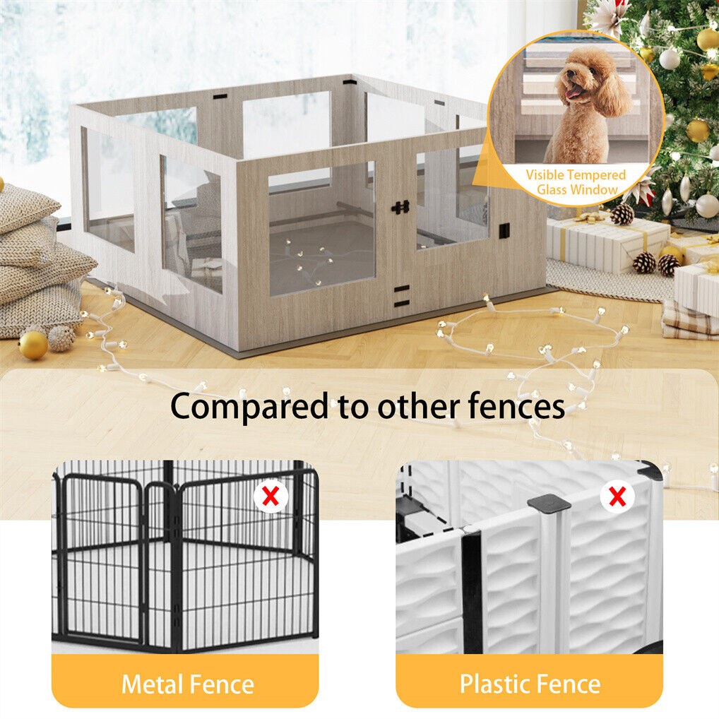 Large Dog Indoor Whelping Box, Tempered Glass & MDF Tristar Online