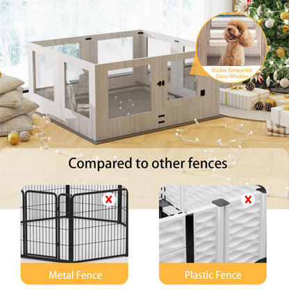 Large Dog Indoor Whelping Box, Tempered Glass & MDF Tristar Online