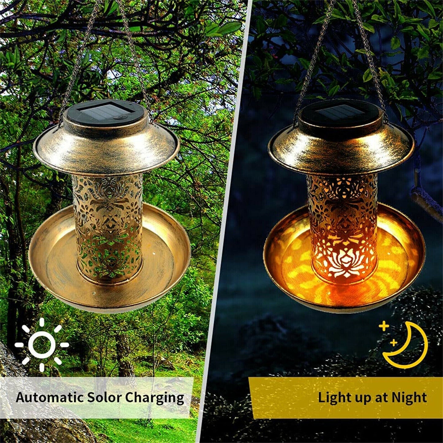Solar Bird Seed Feeder Hanging Outdoor Garden Tristar Online