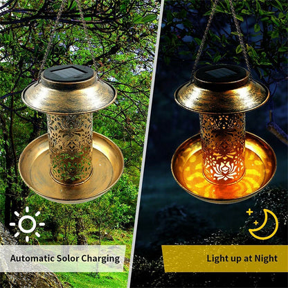 Solar Bird Seed Feeder Hanging Outdoor Garden Tristar Online