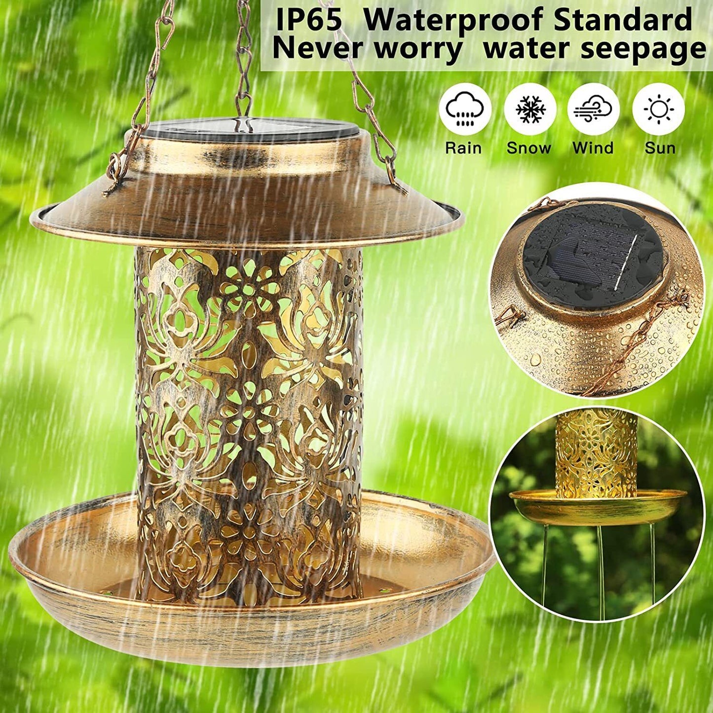 Solar Bird Seed Feeder Hanging Outdoor Garden Tristar Online