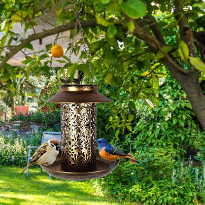 Solar Bird Seed Feeder Hanging Outdoor Garden Tristar Online