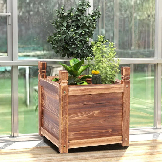 Small Raised Garden Bed 30x30x33cm Wooden Planter Box Tristar Online
