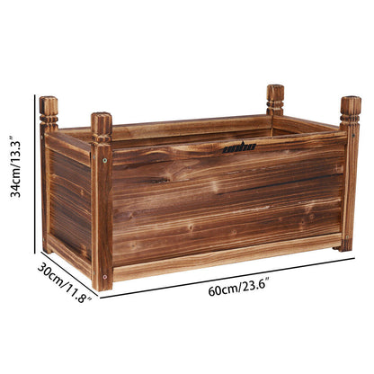 Medium Raised Garden Bed 60x30x33cm Wooden Planter Box Tristar Online