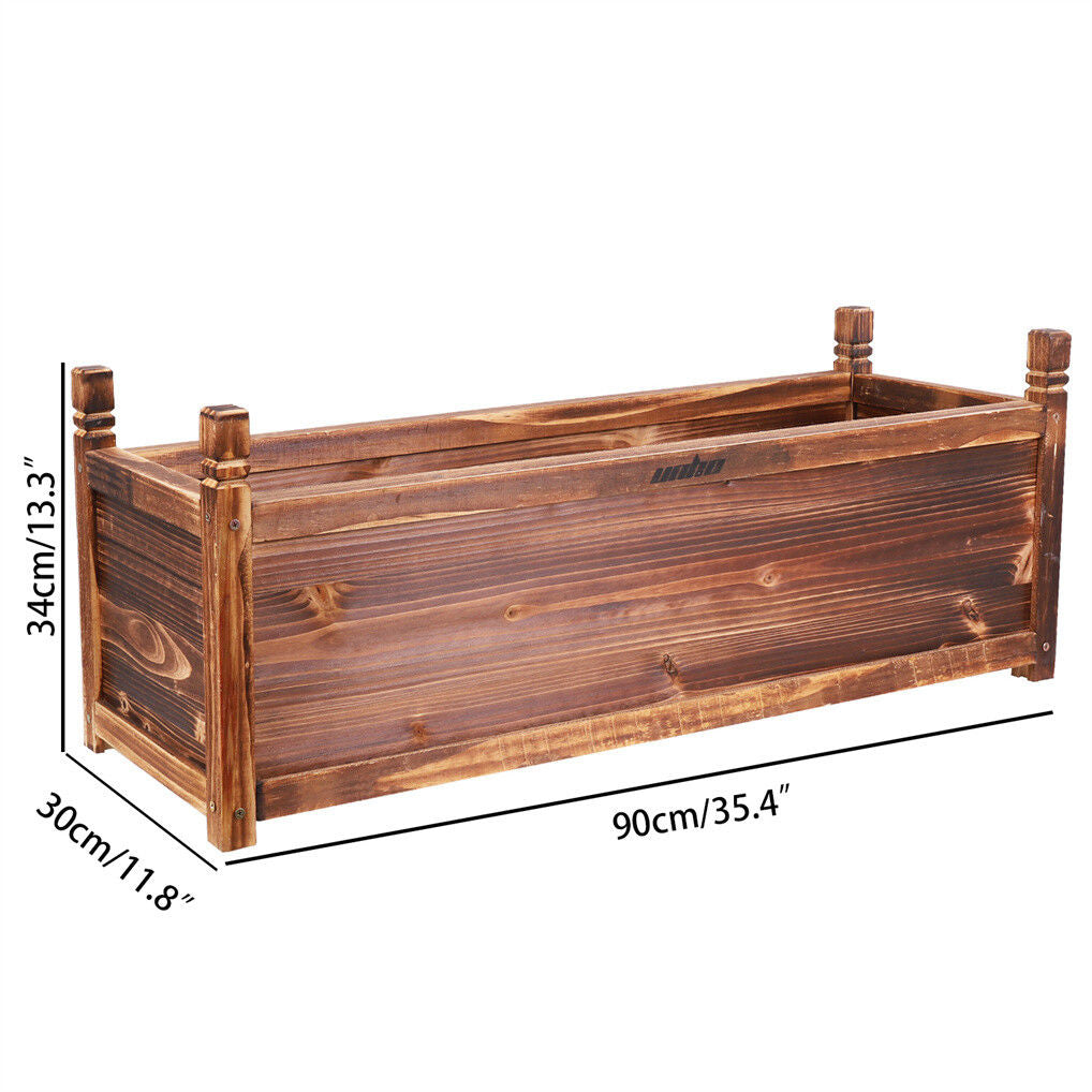 Large Raised Garden Bed Wooden Planter 90x30x33cm Tristar Online