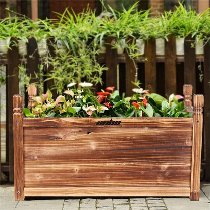 Large Raised Garden Bed Wooden Planter 90x30x33cm Tristar Online