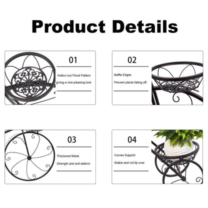 Iron Tricycle Plant Stand Pot Holder Black Solid Pattern Tristar Online