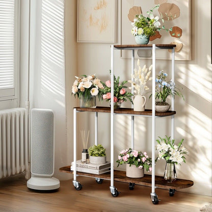 Plant Stand with Wheels Indoor Outdoor Flower Rack Display Tristar Online