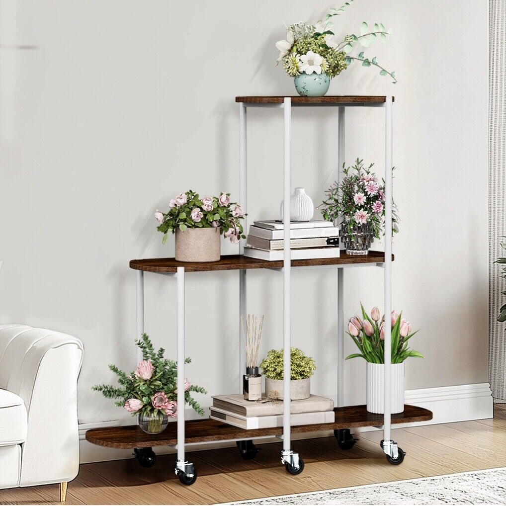 Plant Stand with Wheels Indoor Outdoor Flower Rack Display Tristar Online