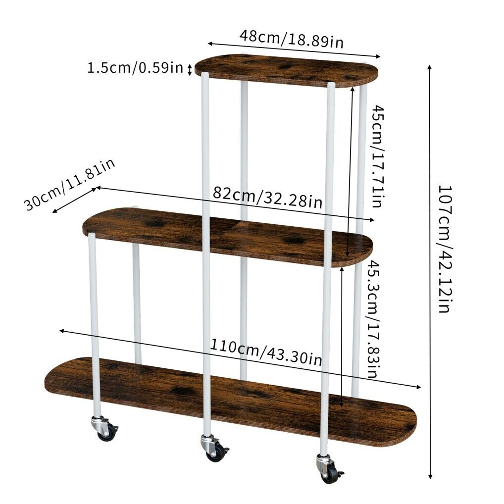 Plant Stand with Wheels Indoor Outdoor Flower Rack Display Tristar Online