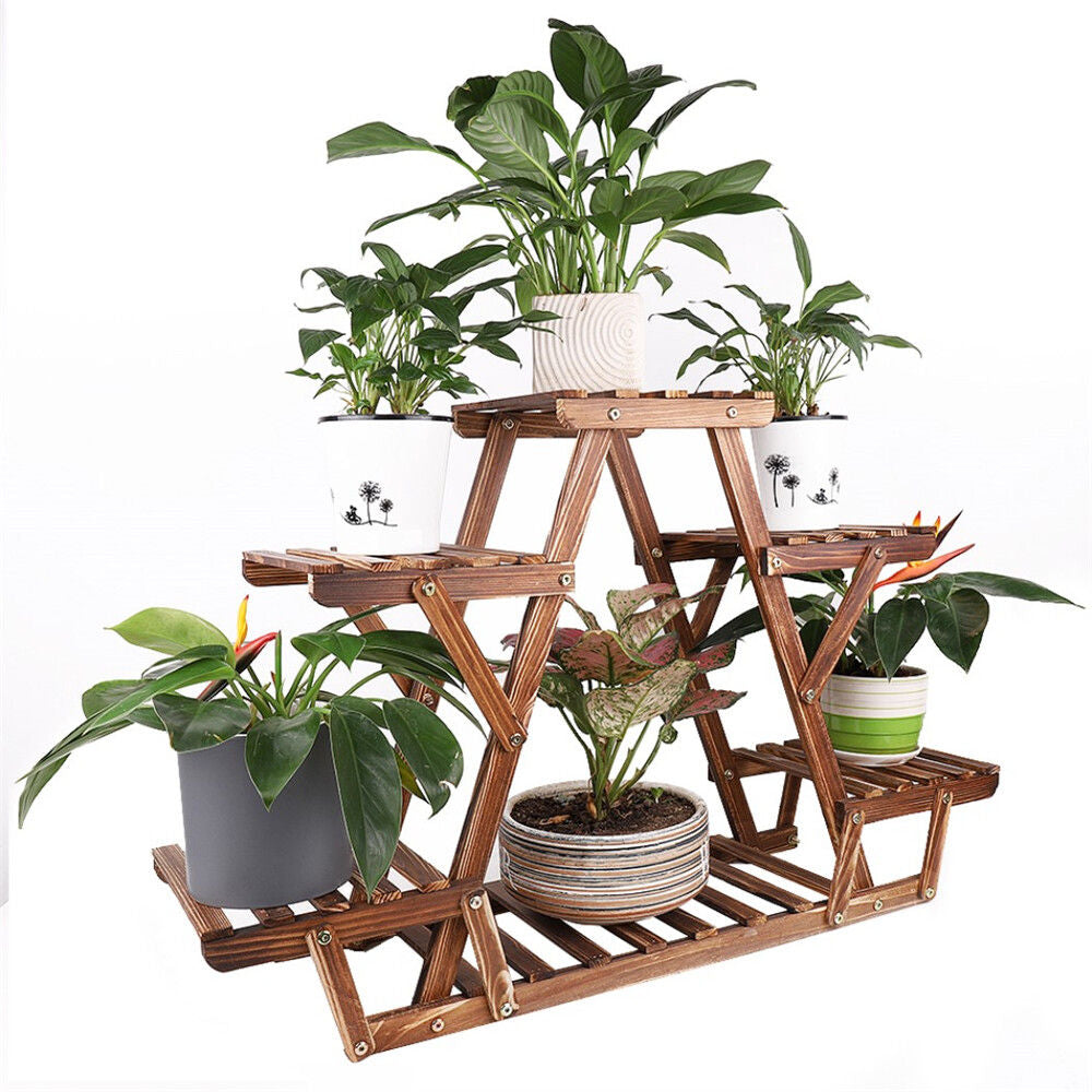 Wooden 6 Tier Plant Stand A-Frame Flower Pot Display Organizer Tristar Online