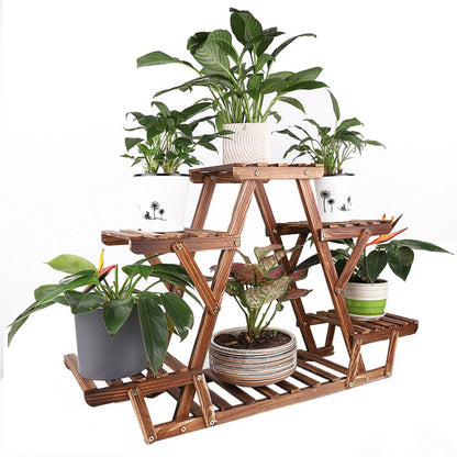 Wooden 6 Tier Plant Stand A-Frame Flower Pot Display Organizer Tristar Online