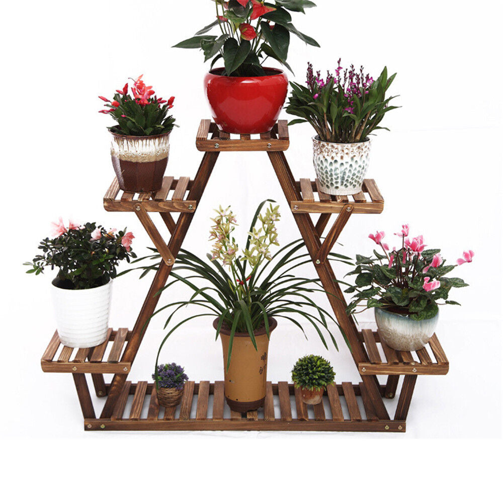 Wooden 6 Tier Plant Stand A-Frame Flower Pot Display Organizer Tristar Online