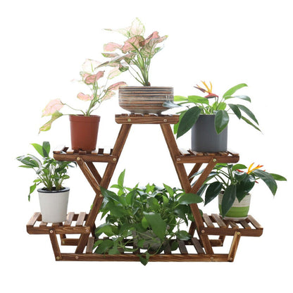Wooden 6 Tier Plant Stand A-Frame Flower Pot Display Organizer Tristar Online