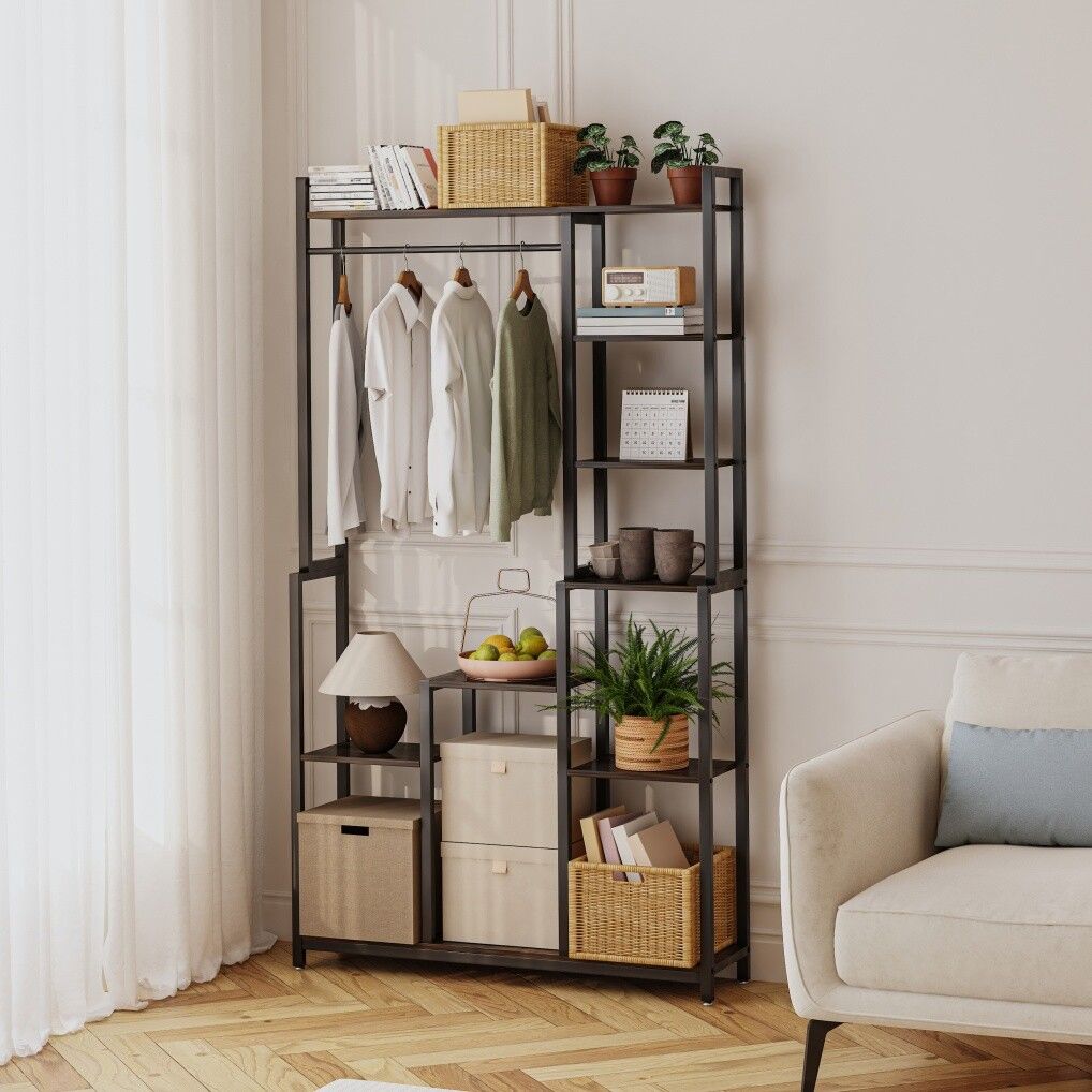 Plant Stand Shelf Rack with Hanging Rod Indoor Outdoor Display Tristar Online