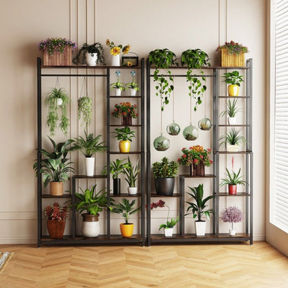 Plant Stand Shelf Rack with Hanging Rod Indoor Outdoor Display Tristar Online