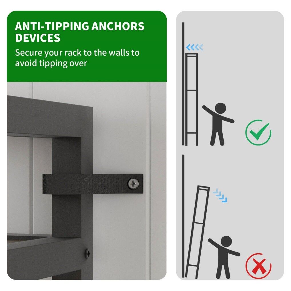 Plant Stand Shelf Rack with Hanging Rod Indoor Outdoor Display Tristar Online