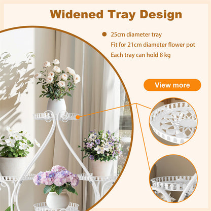 Movable Metal Plant Stand Garden Cart Indoor/Outdoor Decor Tristar Online