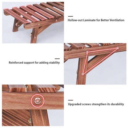 Pine Wood 3pcs Plant Stand Ladder Garden Flower Display Tristar Online